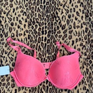 Lily of France Pink Floral Molded Underwire Bra